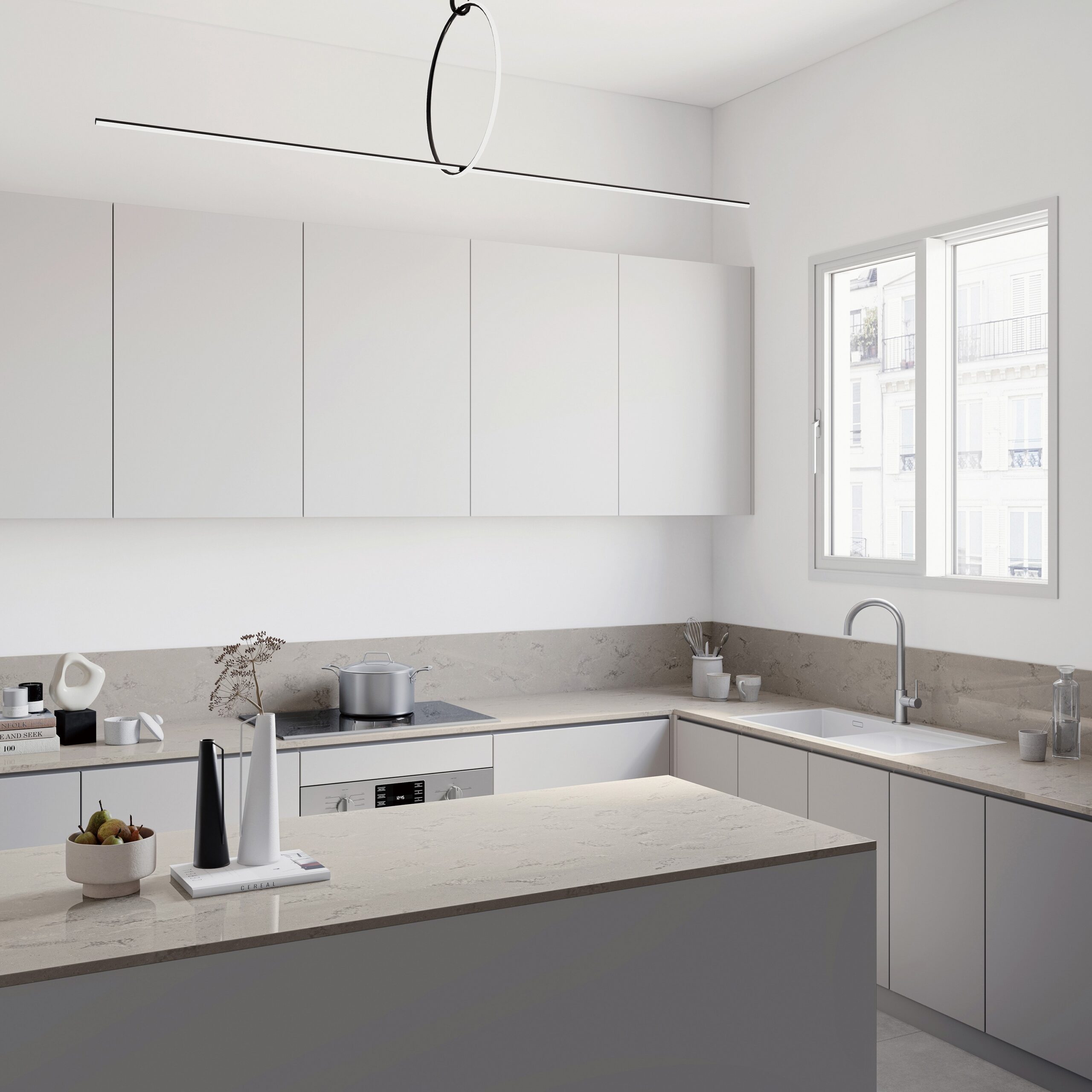 LG Hi-Macs M704 Stone Gray (MARMO AURORA) — изображение 3