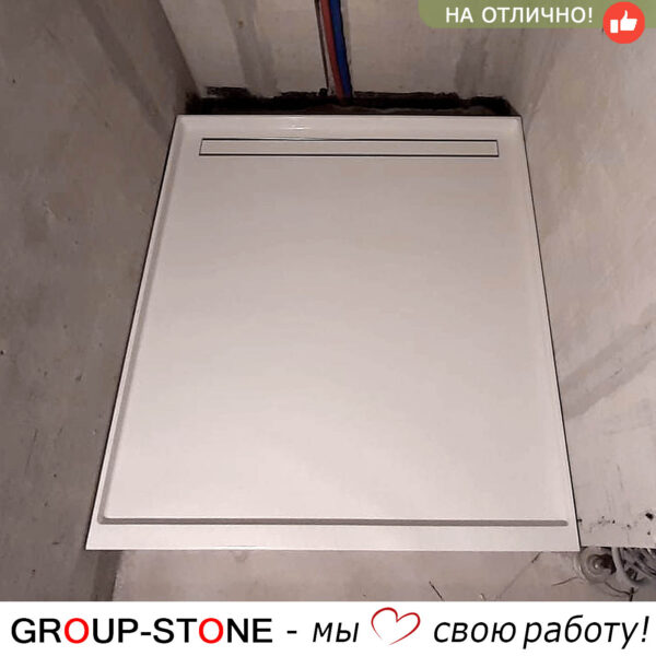 Душевой поддон из искусственного камня: простое решение для стильной ванной — изображение 4