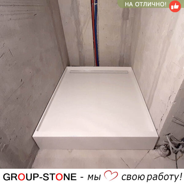 Душевой поддон из искусственного камня: простое решение для стильной ванной — изображение 2