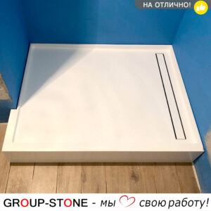 Эксклюзивный душевой поддон из искусственного камня на заказ