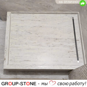 Кастомный душевой поддон из искусственного камня на заказ