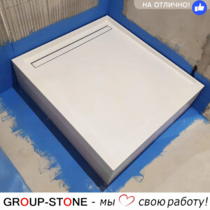 Элегантный душевой поддон из искусственного камня на заказ