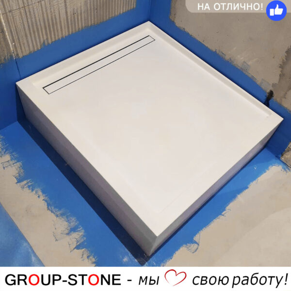 Элегантный душевой поддон из искусственного камня на заказ