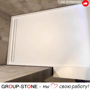 Прочный душевой поддон из искусственного камня на заказ