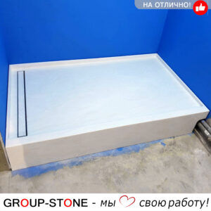 Уникальный душевой поддон из искусственного камня на заказ
