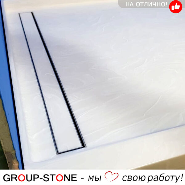 Уникальный душевой поддон из искусственного камня на заказ — изображение 4