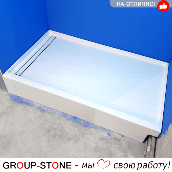 Уникальный душевой поддон из искусственного камня на заказ — изображение 2