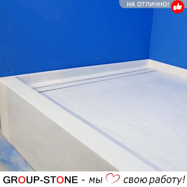 Уникальный душевой поддон из искусственного камня на заказ — изображение 5