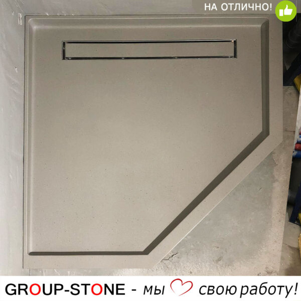 Эргономичный душевой поддон из искусственного камня на заказ — изображение 2