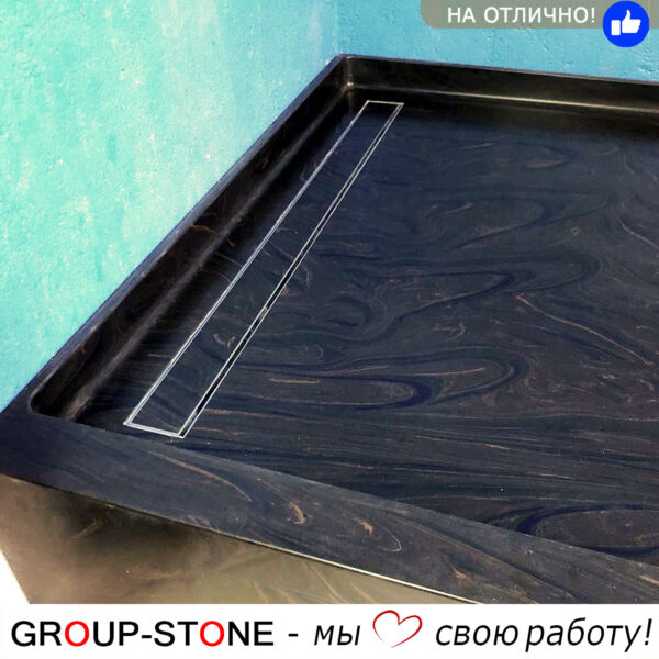 Душевой поддон из искусственного камня по индивидуальным размерам — Элегантный дизайн — изображение 4