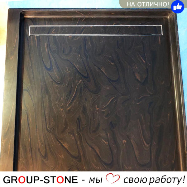 Душевой поддон из искусственного камня по индивидуальным размерам — Элегантный дизайн
