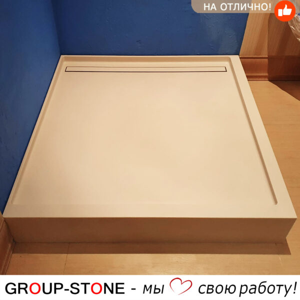 Душевой поддон из искусственного камня по индивидуальным размерам — Современный стиль