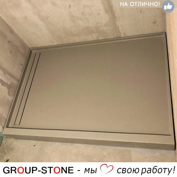 Душевой поддон из искусственного камня по индивидуальным размерам — Компактный и удобный — изображение 5