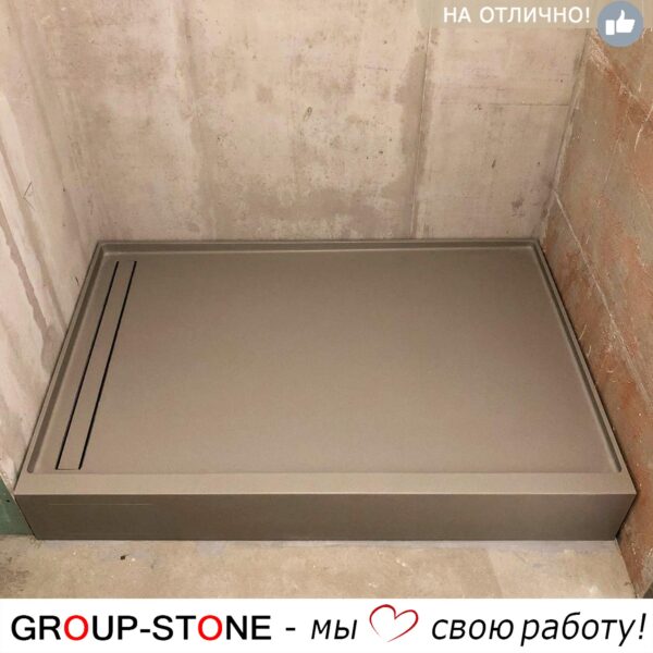 Душевой поддон из искусственного камня по индивидуальным размерам — Компактный и удобный — изображение 4