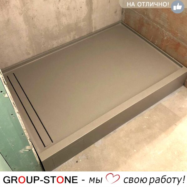 Душевой поддон из искусственного камня по индивидуальным размерам — Компактный и удобный