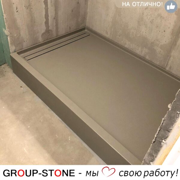Душевой поддон из искусственного камня по индивидуальным размерам — Компактный и удобный — изображение 6