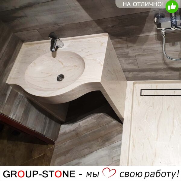 Поддон душевой из искусственного камня с бортиком — изображение 2