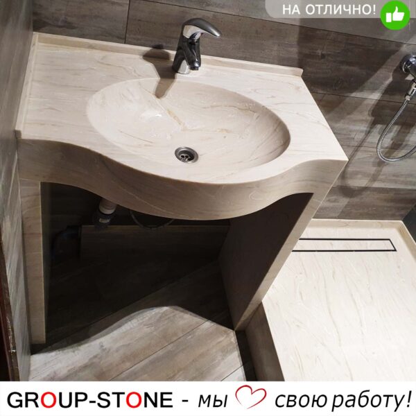 Поддон душевой из искусственного камня с бортиком — изображение 4