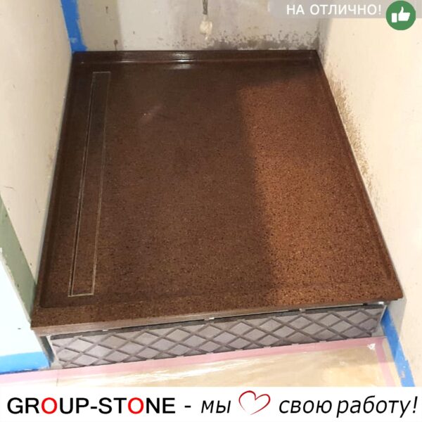 Эстетика и долговечность: Искусственный камень в дизайне душевого поддона как идеальное решение — изображение 3