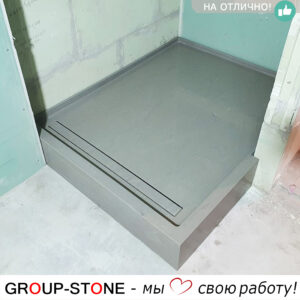 Роскошь с безупречными отделками: душевой поддон Group-Stone из искусственного камня.