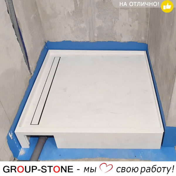 Персональный стиль для вашей ванной с душевым поддоном Group-Stone из искусственного камня на заказ — изображение 3