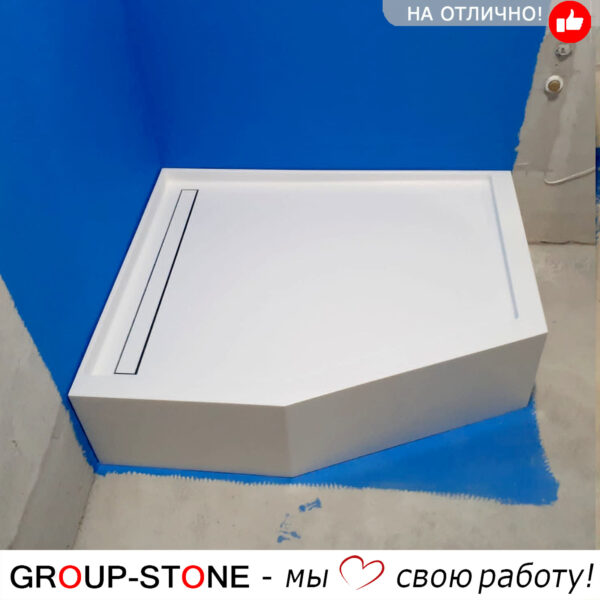 Уникальность и качество: душевой поддон Group-Stone из искусственного камня на заказ — изображение 3
