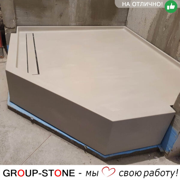 Индивидуальные решения для вашей ванной: душевой поддон Group-Stone из искусственного камня на заказ — изображение 5
