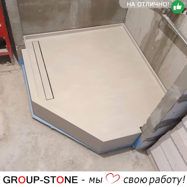 Индивидуальные решения для вашей ванной: душевой поддон Group-Stone из искусственного камня на заказ — изображение 4