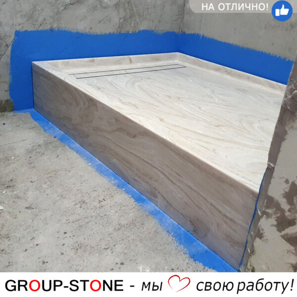 Индивидуальные душевые решения: душевые поддоны из искусственного камня Group-Stone, изготовленные на заказ — изображение 3