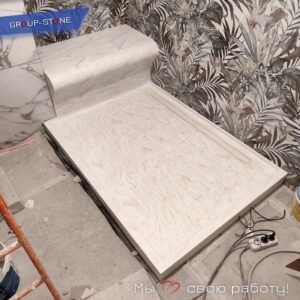 Искусство контрастов: Дизайн ванной в стиле эклектика с поддонами Group-Stone