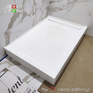 От идеи до установки: душевой поддон из искусственного камня, созданный в нашем цеху