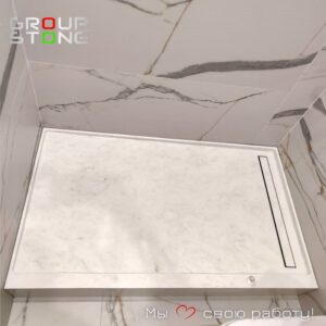 Утонченность в каждой линии: душевой поддон из искусственного камня индивидуального изготовления