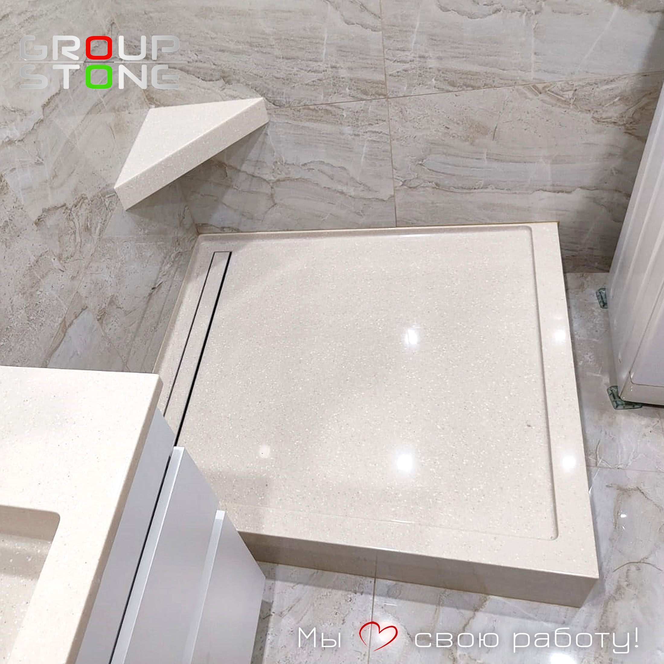 Персональный дизайн: душевой поддон из искусственного камня в вашем интерьере — изображение 3