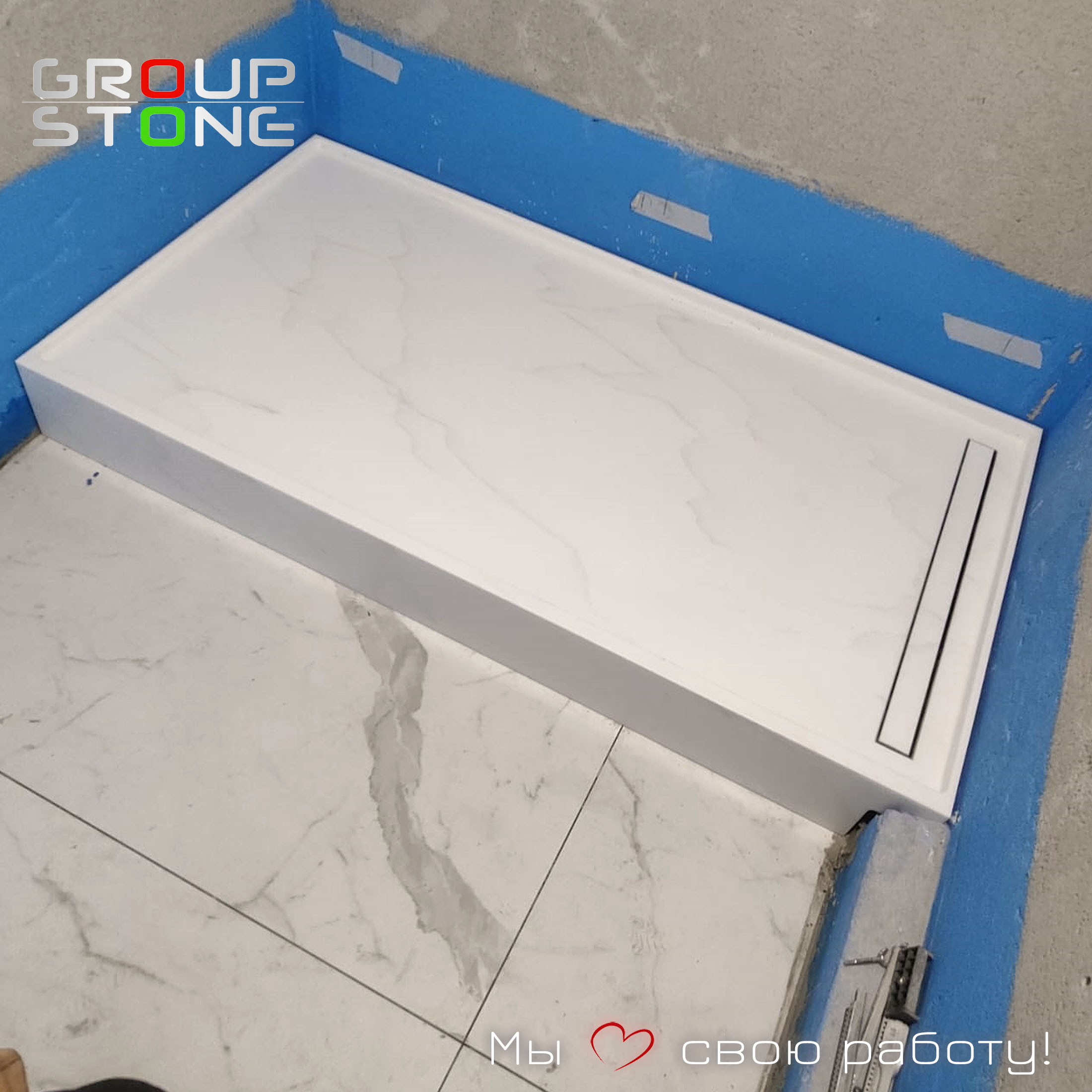 Искусственный камень в ванной: душевой поддон как элемент роскоши — изображение 2