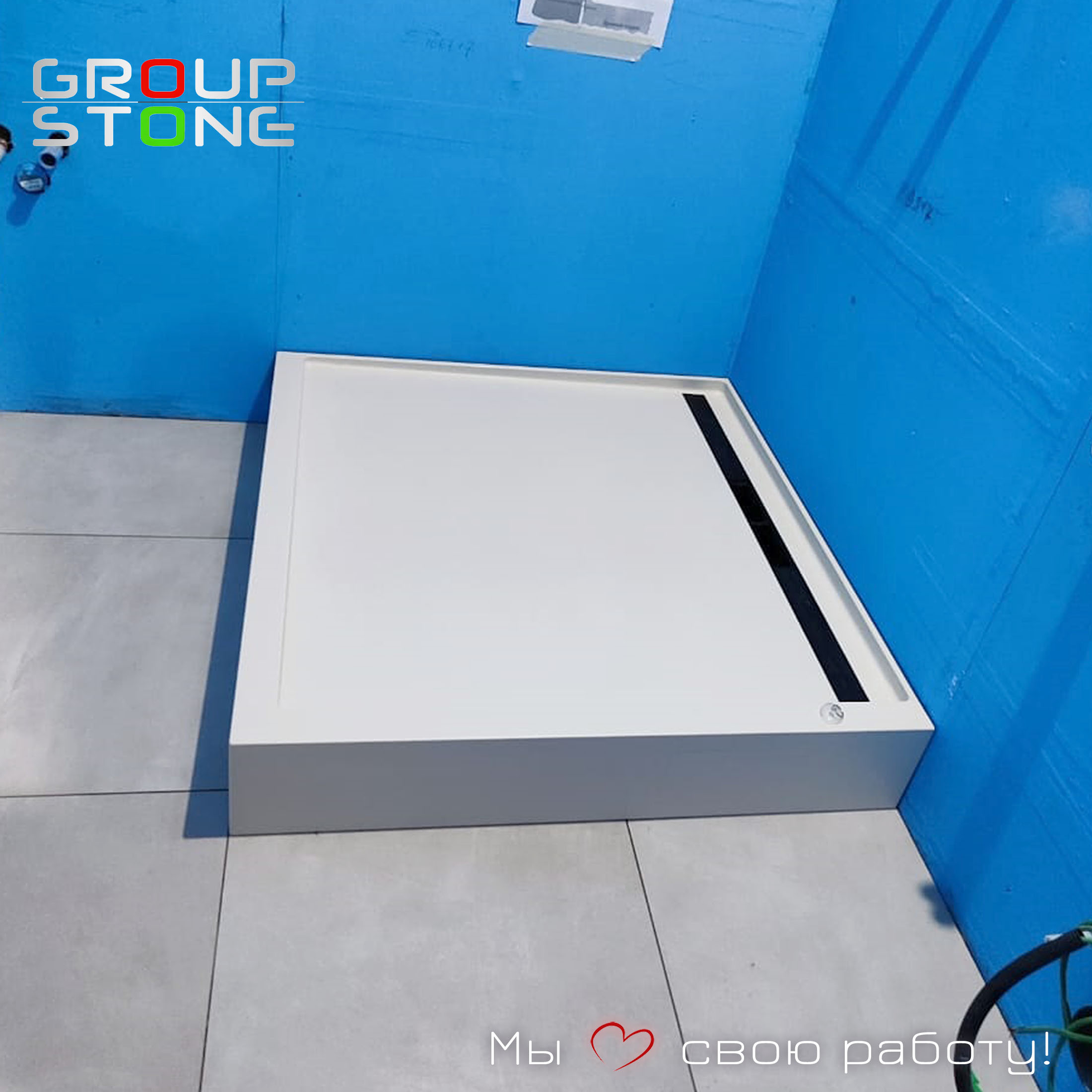 Начало стильного дома — душевой поддон из искусственного камня — изображение 3