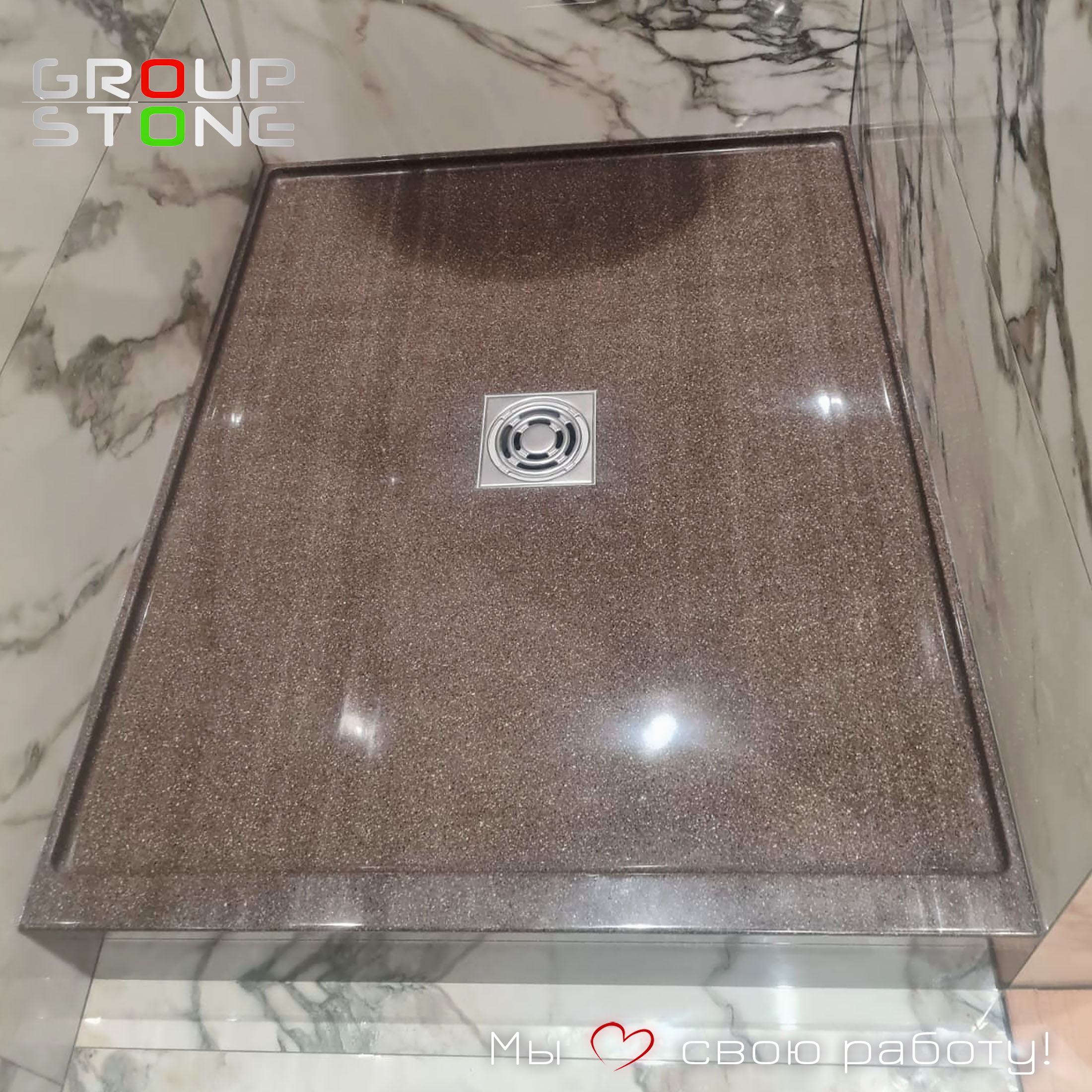 Эксклюзивный штрих: душевой поддон из искусственного камня — на заказ и под стиль — изображение 2