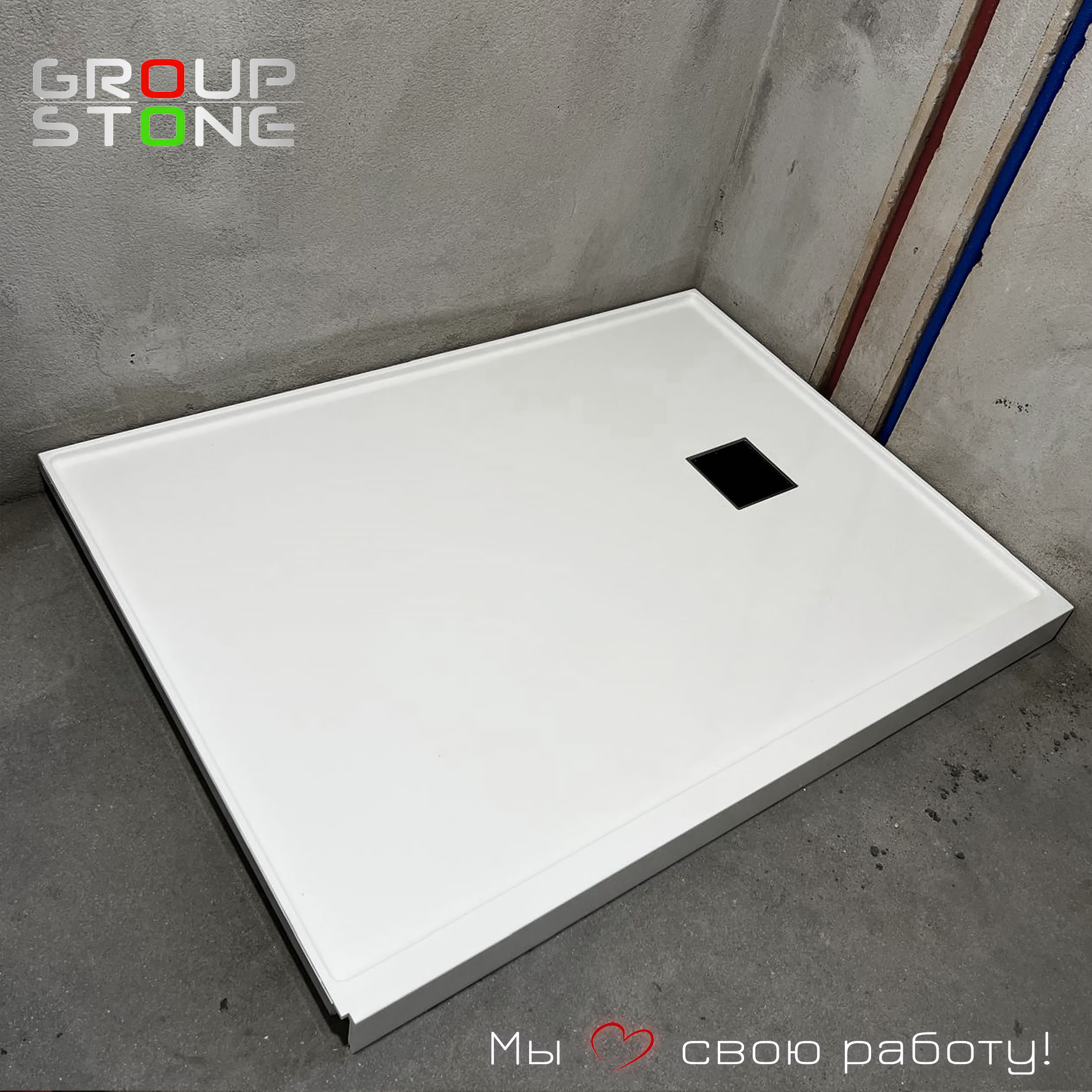 Персональный акцент: поддон из искусственного камня — эксклюзивное решение под заказ — изображение 2