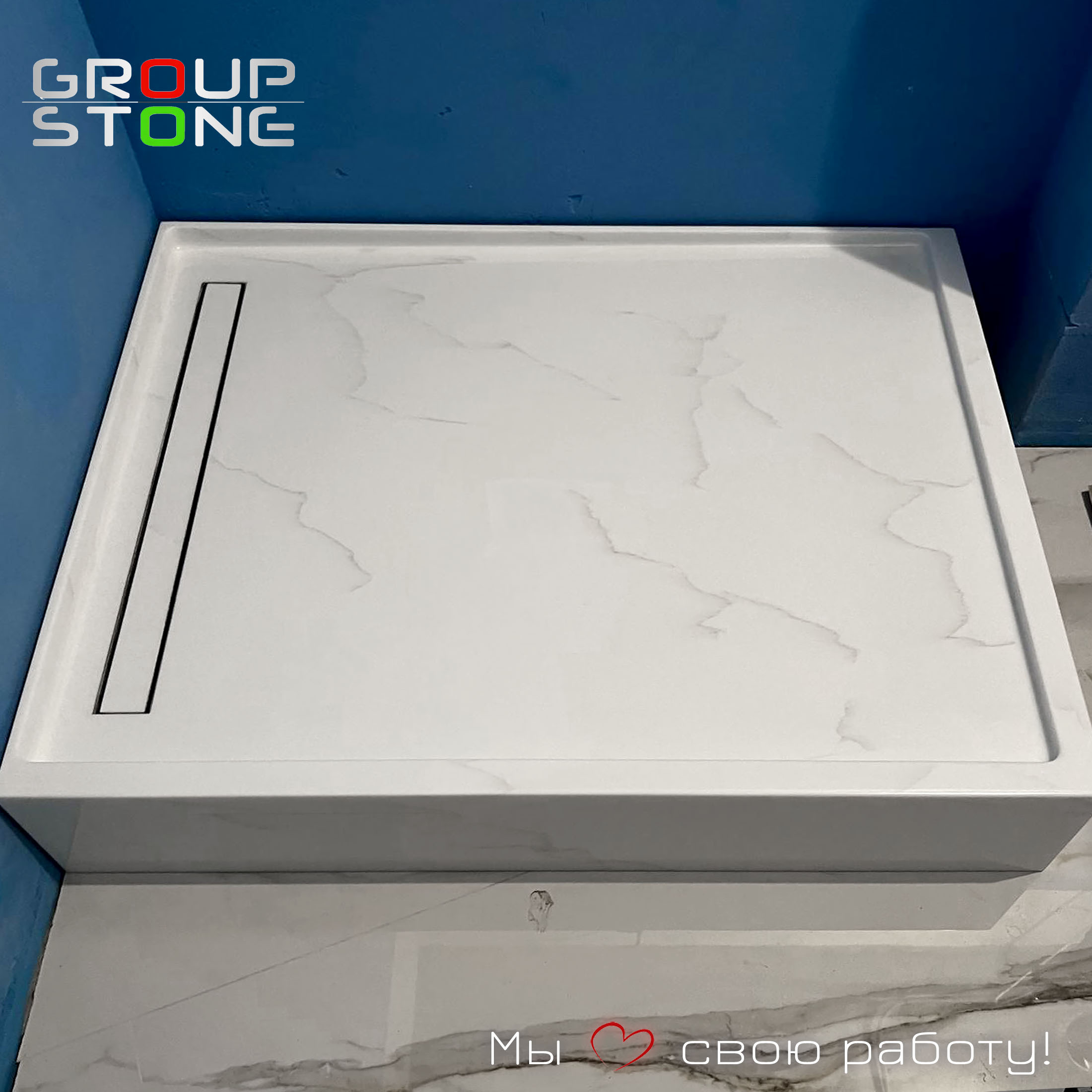 Роскошь под ногами: поддон из искусственного камня по индивидуальному эскизу — изображение 3