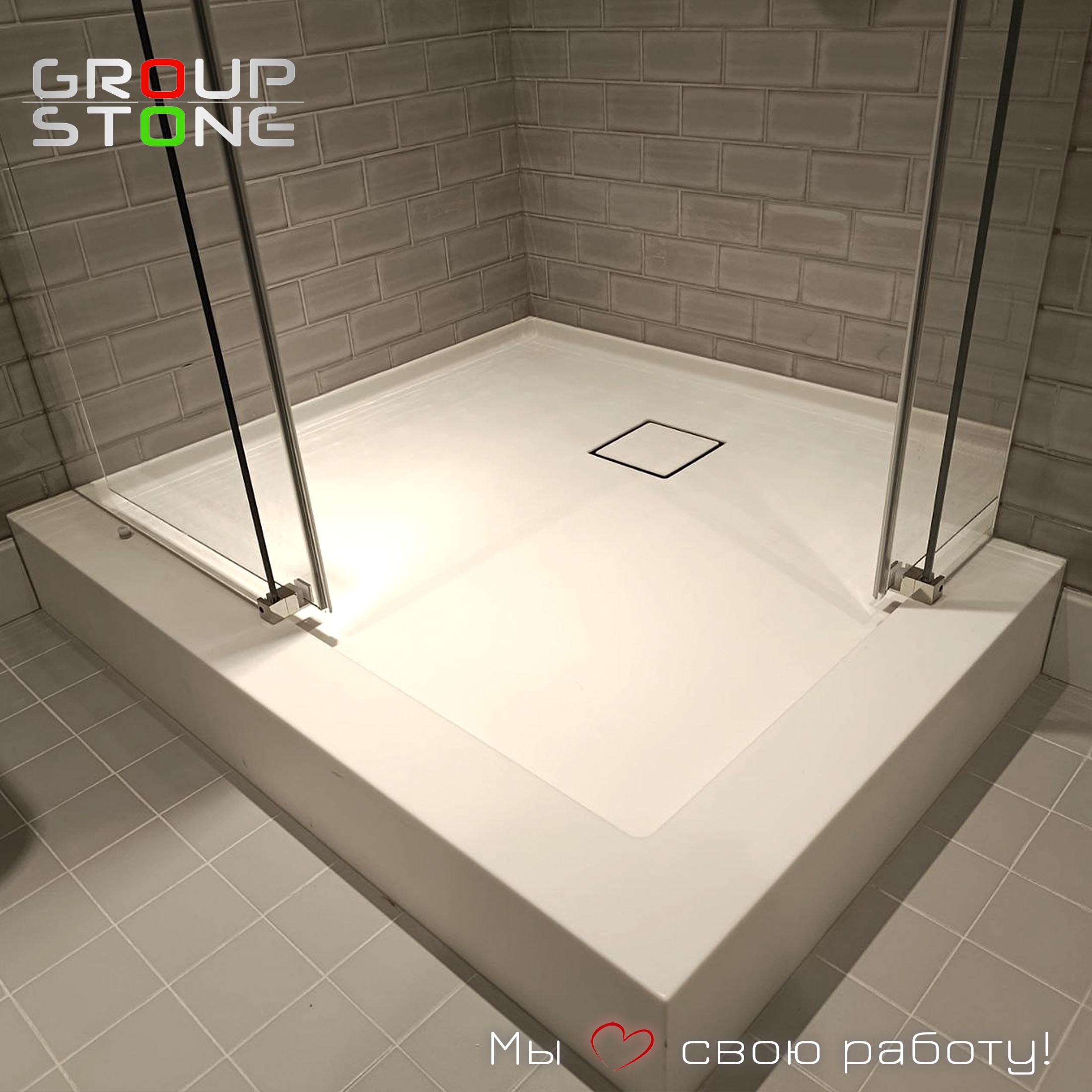 Душевой поддон из искусственного камня под ключ — от замера до установки — изображение 3