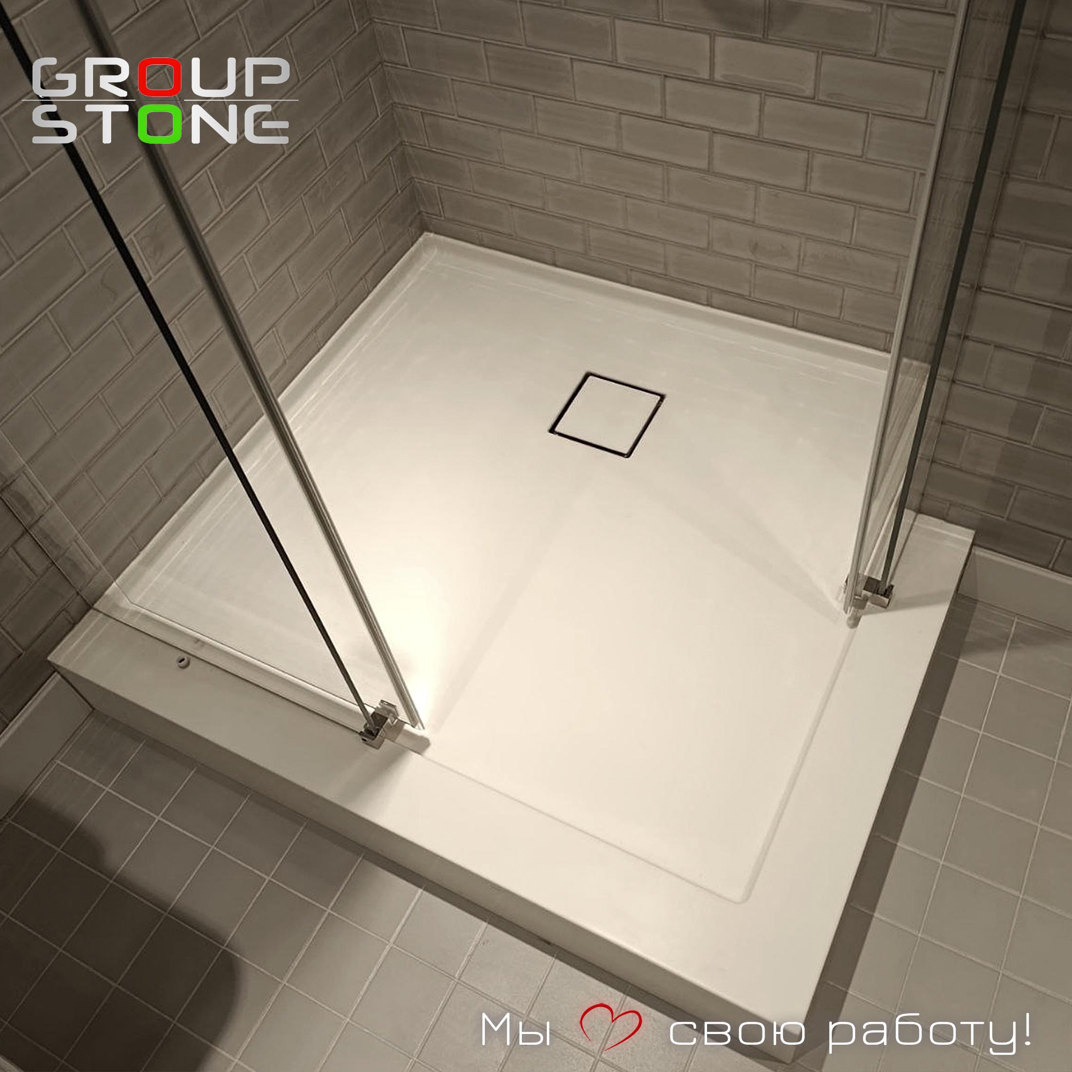 Душевой поддон из искусственного камня под ключ — от замера до установки — изображение 6