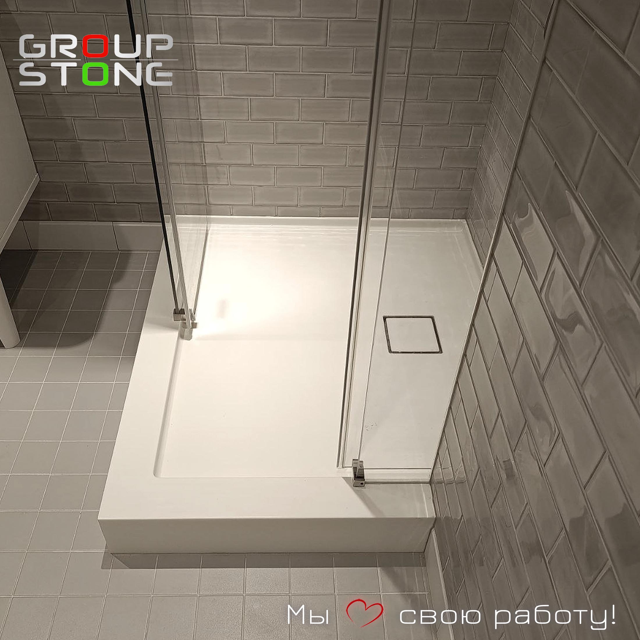 Душевой поддон из искусственного камня под ключ — от замера до установки — изображение 2