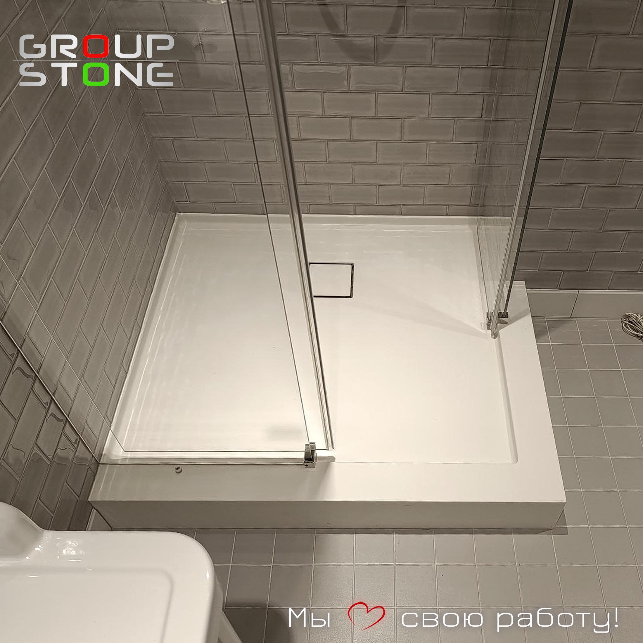 Душевой поддон из искусственного камня под ключ — от замера до установки — изображение 4